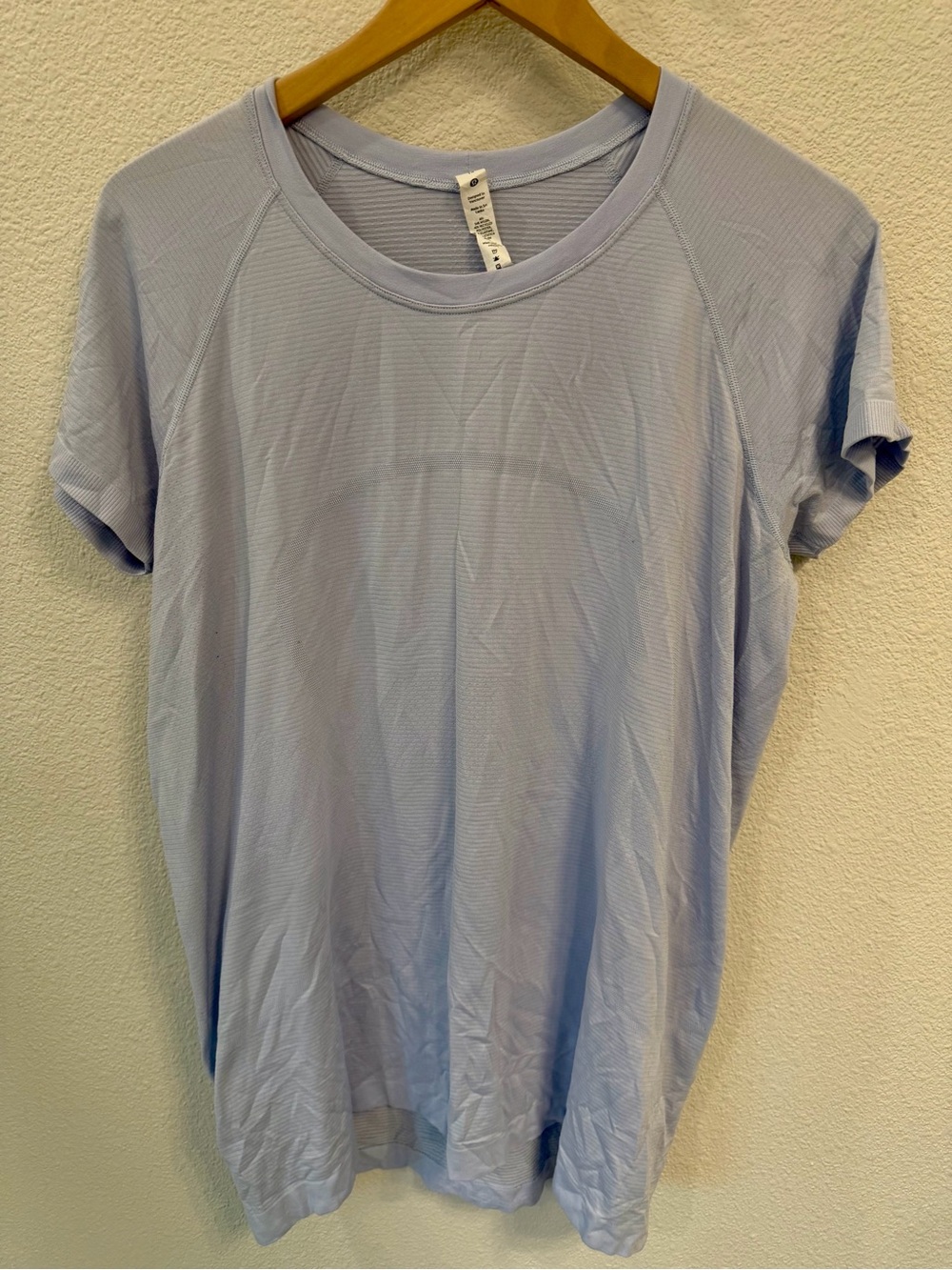 lululemon athletica Light Blue Short Sleeve Tee